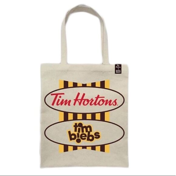 GAZA FUNDRAISER NWT Justin Bieber x Tim Hortons Canvas Tote Bag - Picture 1 of 3